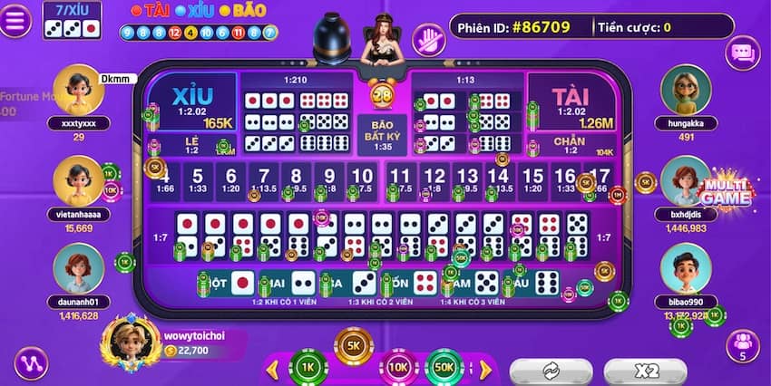 Giao diện trò chơi sicbo thần tài Giao diện trò chơi sicbo thần tài