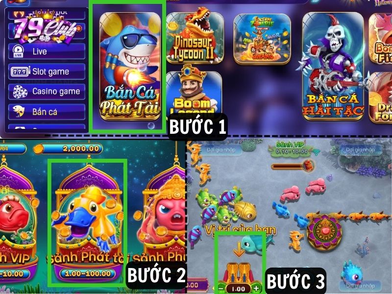 huong dan cac buoc tham gia ban ca phat tai tai 79club